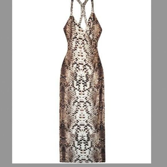 NEW Mara Hoffman XS Maxi Dress Snake Animal Tank Long Boho BodyCon Sexy Backless - Picture 11 of 11